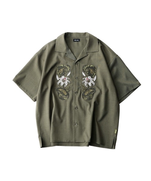 Subciety(サブサエティ)の「Lily shirt(シャツ/ブラウス・メンズ・オリーブ/ブラック/ホワイト・MEDIUM/SMALL/X-LARGE/LARGE)」の6枚目の写真