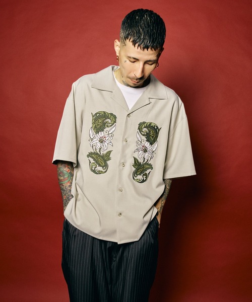 Subciety(サブサエティ)の「Lily shirt(シャツ/ブラウス・メンズ・オリーブ/ブラック/ホワイト・MEDIUM/SMALL/X-LARGE/LARGE)」の8枚目の写真