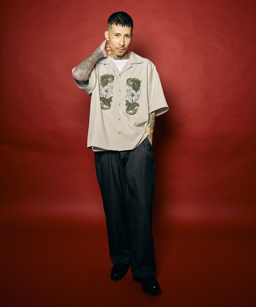 Subciety(サブサエティ)の「Lily shirt(シャツ/ブラウス・メンズ・オリーブ/ブラック/ホワイト・MEDIUM/SMALL/X-LARGE/LARGE)」の9枚目の写真