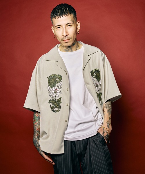 Subciety(サブサエティ)の「Lily shirt(シャツ/ブラウス・メンズ・オリーブ/ブラック/ホワイト・MEDIUM/SMALL/X-LARGE/LARGE)」の7枚目の写真