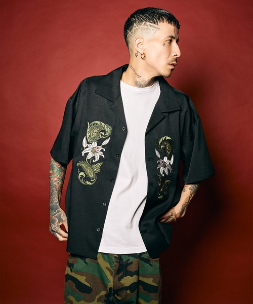Subciety(サブサエティ)の「Lily shirt(シャツ/ブラウス・メンズ・オリーブ/ブラック/ホワイト・MEDIUM/SMALL/X-LARGE/LARGE)」の10枚目の写真