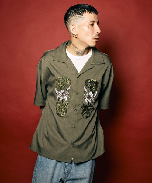 Subciety(サブサエティ)の「Lily shirt(シャツ/ブラウス・メンズ・オリーブ/ブラック/ホワイト・MEDIUM/SMALL/X-LARGE/LARGE)」の16枚目の写真
