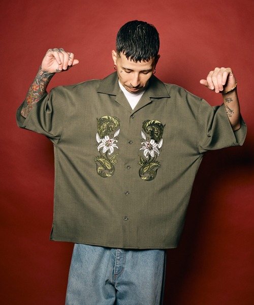 Subciety(サブサエティ)の「Lily shirt(シャツ/ブラウス・メンズ・オリーブ/ブラック/ホワイト・MEDIUM/SMALL/X-LARGE/LARGE)」の17枚目の写真