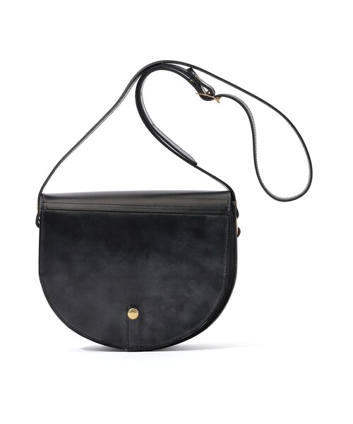 GLENROYAL(グレンロイヤル)の「【別注】GLENROYAL Saddle Shoulder Bag ブライドルレザー ショルダーバッグ(ショルダーバッグ・メンズ・ダークブラウン/ブラック・FREE)」の2枚目の写真