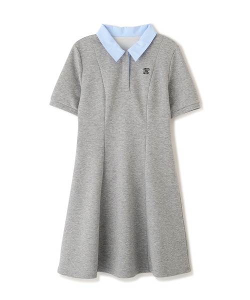 JILL by JILL STUART(ジルバイジルスチュアート)の「ポロ襟カットソーワンピース(ワンピース・レディース・グレー系その他/ブラック/グレー・FREE)」の7枚目の写真