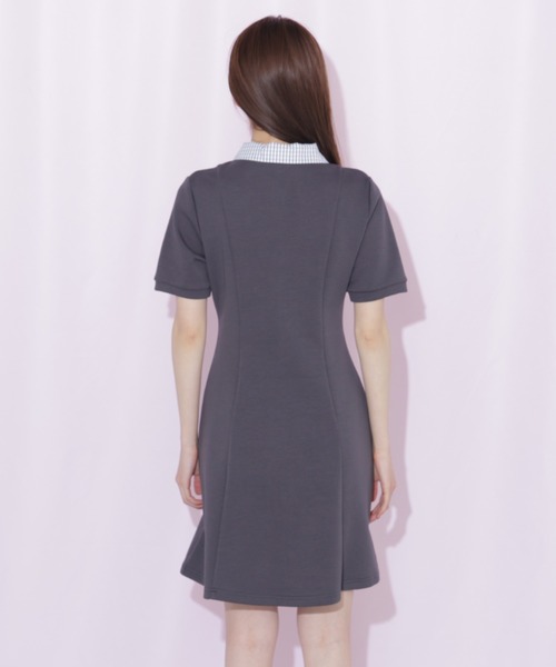 JILL by JILL STUART(ジルバイジルスチュアート)の「ポロ襟カットソーワンピース(ワンピース・レディース・グレー系その他/ブラック/グレー・FREE)」の18枚目の写真