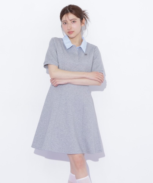 JILL by JILL STUART(ジルバイジルスチュアート)の「ポロ襟カットソーワンピース(ワンピース・レディース・グレー系その他/ブラック/グレー・FREE)」の19枚目の写真