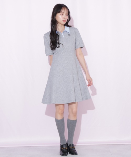 JILL by JILL STUART（ジルバイジルスチュアート）の「ポロ襟カットソーワンピース（ワンピース・レディース・グレー系その他/ブラック/グレー・FREE）」の21枚目の写真