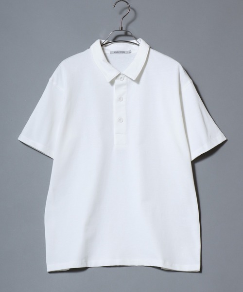 ANPAS(アンパス)の「Dry-Touch Cotton Polo-Shirt / 【吸水速乾 綿100%】ドライコットン 半袖ポロシャツ ラガーシャツ メンズ レディース トップス 春夏 カットソー 無地 シンプル 襟付き(ポロシャツ・メンズ・ホワイト/チャコールグレー/ブラック・L/M)」の5枚目の写真