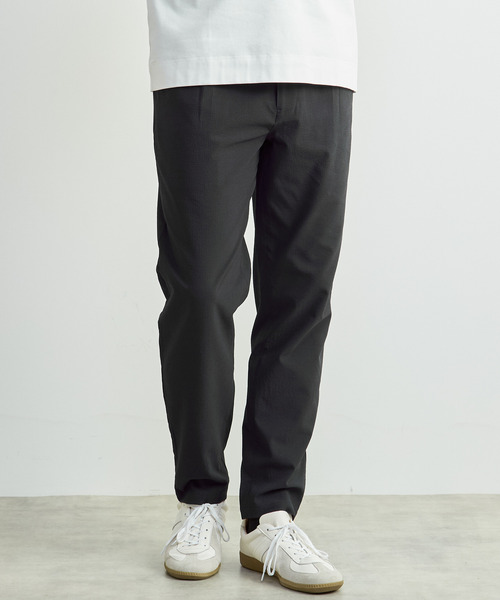 MEN'S MELROSE(メンズメルローズ)の「ソロテックスサッカーイージーパンツ(セットアップ可)(スラックス・メンズ・グレー/ネイビー・4/3/5/2)」の2枚目の写真