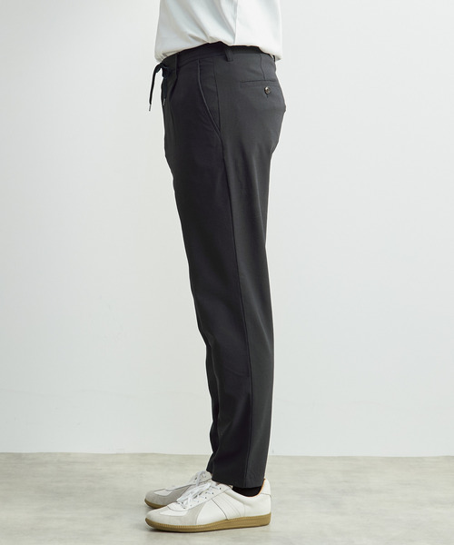 MEN'S MELROSE(メンズメルローズ)の「ソロテックスサッカーイージーパンツ(セットアップ可)(スラックス・メンズ・グレー/ネイビー・4/3/5/2)」の4枚目の写真