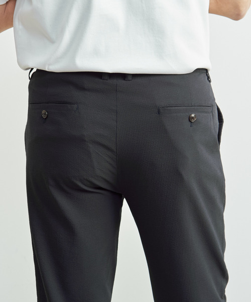 MEN'S MELROSE(メンズメルローズ)の「ソロテックスサッカーイージーパンツ(セットアップ可)(スラックス・メンズ・グレー/ネイビー・4/3/5/2)」の9枚目の写真