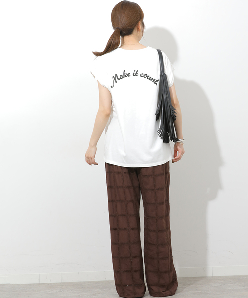 JOURNAL STANDARD relume(ジャーナルスタンダード レリューム)の「スクエアエンブロイダリーパンツ(その他パンツ・レディース・ブラウン/ホワイト・FREE)」の13枚目の写真