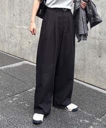 【PIKO＆LEI企画/WEB限定】2タックコットンツイルストレートパンツ