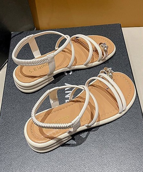 Miniministore(ミニミニストア)の「ストラップサンダル ビーチサンダル 夏靴(サンダル・レディース・アイボリー系1/アイボリー系2/ブラック・25.0cm/24.5cm/24.0cm/23.5cm/23.0cm/22.5cm)」の15枚目の写真