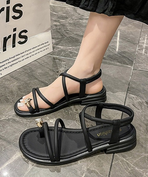 Miniministore(ミニミニストア)の「ストラップサンダル ビーチサンダル 夏靴(サンダル・レディース・アイボリー系1/アイボリー系2/ブラック・25.0cm/24.5cm/24.0cm/23.5cm/23.0cm/22.5cm)」の16枚目の写真