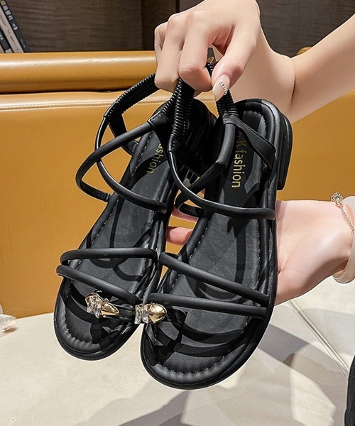 Miniministore(ミニミニストア)の「ストラップサンダル ビーチサンダル 夏靴(サンダル・レディース・アイボリー系1/アイボリー系2/ブラック・25.0cm/24.5cm/24.0cm/23.5cm/23.0cm/22.5cm)」の20枚目の写真
