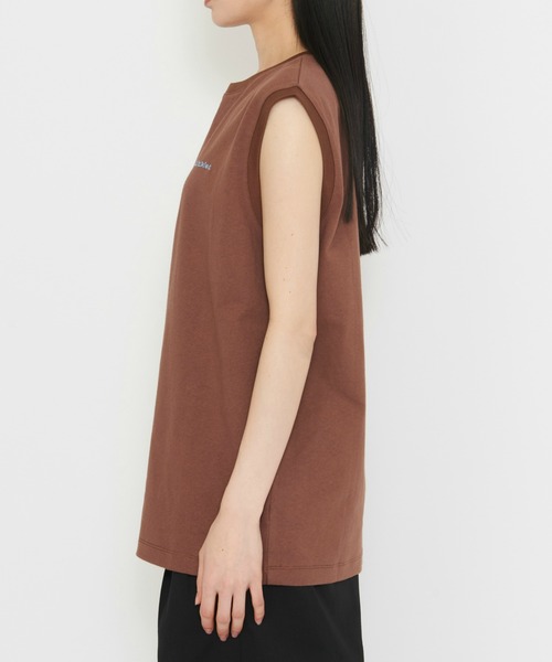 Dickies(ディッキーズ)の「Dickies/ディッキーズ エンブロイダリー フレンチスリーブTシャツ(Tシャツ/カットソー・レディース・ライトブラウン/ホワイト・MEDIUM/LARGE)」の13枚目の写真