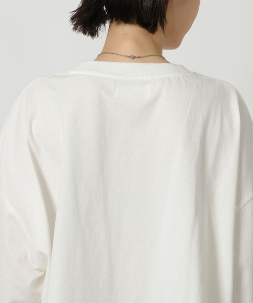 LAKOLE（ラコレ）の「刺繍ロゴクロップドＴ / 753511（Tシャツ/カットソー・レディース・オフホワイト/チャコール/オレンジ・FREE）」の19枚目の写真