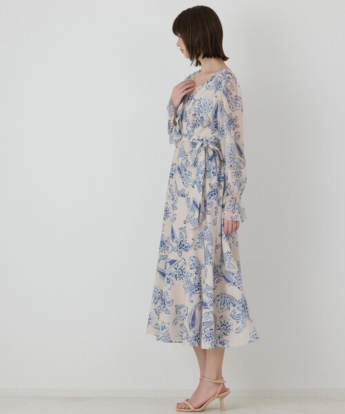GRACE CONTINENTAL(グレースコンチネンタル)の「ペイズリーカシュクールワンピース(ワンピース・レディース・ブラック/ベージュ・36/38)」の14枚目の写真