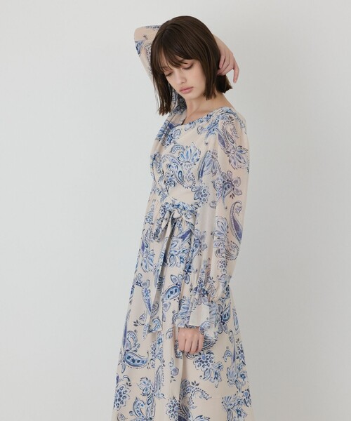 GRACE CONTINENTAL(グレースコンチネンタル)の「ペイズリーカシュクールワンピース(ワンピース・レディース・ブラック/ベージュ・36/38)」の19枚目の写真