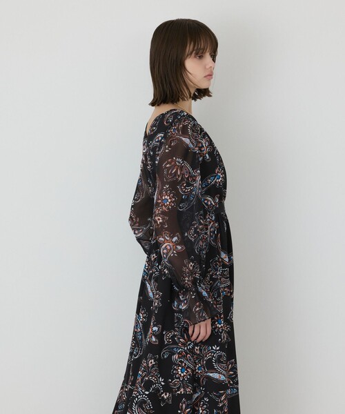 GRACE CONTINENTAL(グレースコンチネンタル)の「ペイズリーカシュクールワンピース(ワンピース・レディース・ブラック/ベージュ・36/38)」の9枚目の写真