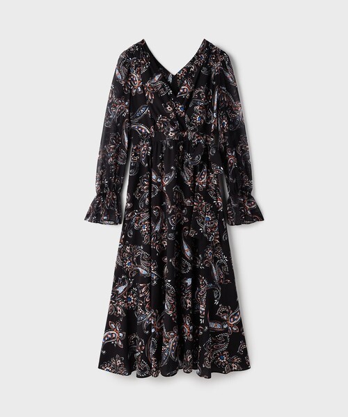 GRACE CONTINENTAL(グレースコンチネンタル)の「ペイズリーカシュクールワンピース(ワンピース・レディース・ブラック/ベージュ・36/38)」の10枚目の写真