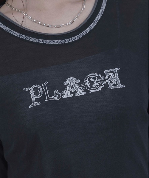 Eimee Law(エイミーロウ)の「PLACE刺繍 レイヤードライクシアーTシャツ(Tシャツ/カットソー・レディース・オフホワイト/イエロー/ボルドー/ブラック・FREE)」の22枚目の写真