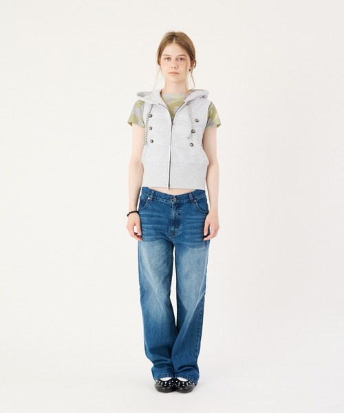 FTW(エフティダブリュー)の「NAPOLEON HOOD VEST(ベスト・レディース・ライトグリーン/ライトブルー/ライトグレー・MEDIUM/SMALL)」の5枚目の写真
