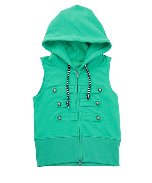 FTW(エフティダブリュー)の「NAPOLEON HOOD VEST(ベスト・レディース・ライトグリーン/ライトブルー/ライトグレー・MEDIUM/SMALL)」の9枚目の写真