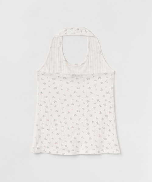 CELITAILS（セリテールズ）の「FLOWER HALTER NECK TOP_WHITE（Tシャツ/カットソー・レディース・その他・FREE）」の3枚目の写真