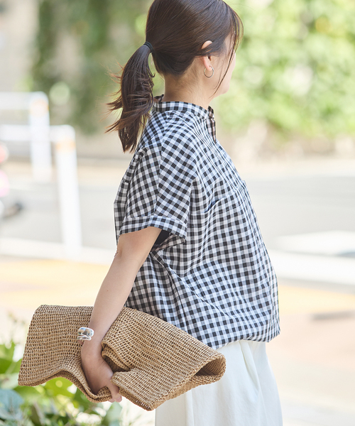 JOURNAL STANDARD(ジャーナルスタンダード)の「《追加2》ハードマンズリネンコットンフレンチスリーブスキッパーシャツ(シャツ/ブラウス・レディース・ネイビー/ホワイト/ブラック系その他・FREE)」の13枚目の写真