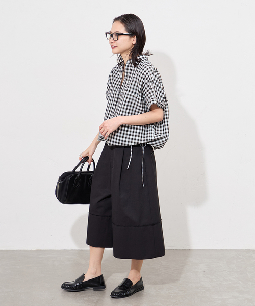 JOURNAL STANDARD(ジャーナルスタンダード)の「《追加2》ハードマンズリネンコットンフレンチスリーブスキッパーシャツ(シャツ/ブラウス・レディース・ネイビー/ホワイト/ブラック系その他・FREE)」の15枚目の写真
