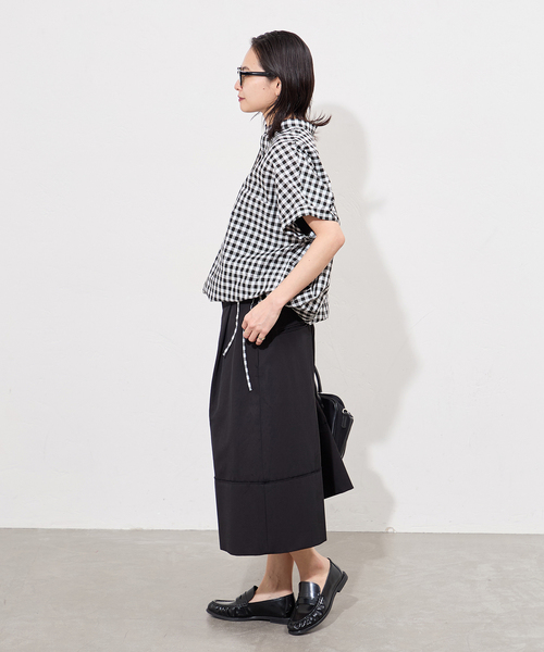 JOURNAL STANDARD(ジャーナルスタンダード)の「《追加2》ハードマンズリネンコットンフレンチスリーブスキッパーシャツ(シャツ/ブラウス・レディース・ネイビー/ホワイト/ブラック系その他・FREE)」の16枚目の写真