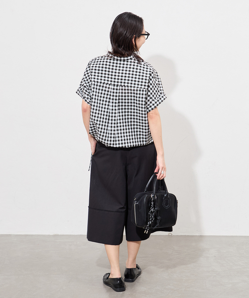 JOURNAL STANDARD(ジャーナルスタンダード)の「《追加2》ハードマンズリネンコットンフレンチスリーブスキッパーシャツ(シャツ/ブラウス・レディース・ネイビー/ホワイト/ブラック系その他・FREE)」の17枚目の写真