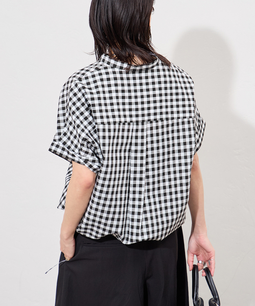 JOURNAL STANDARD(ジャーナルスタンダード)の「《追加2》ハードマンズリネンコットンフレンチスリーブスキッパーシャツ(シャツ/ブラウス・レディース・ネイビー/ホワイト/ブラック系その他・FREE)」の18枚目の写真