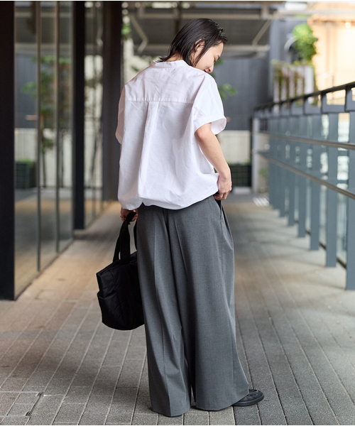 JOURNAL STANDARD(ジャーナルスタンダード)の「《追加2》ハードマンズリネンコットンフレンチスリーブスキッパーシャツ(シャツ/ブラウス・レディース・ネイビー/ホワイト/ブラック系その他・FREE)」の22枚目の写真
