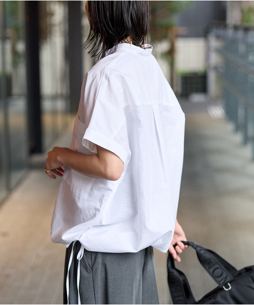 JOURNAL STANDARD(ジャーナルスタンダード)の「《追加2》ハードマンズリネンコットンフレンチスリーブスキッパーシャツ(シャツ/ブラウス・レディース・ネイビー/ホワイト/ブラック系その他・FREE)」の20枚目の写真
