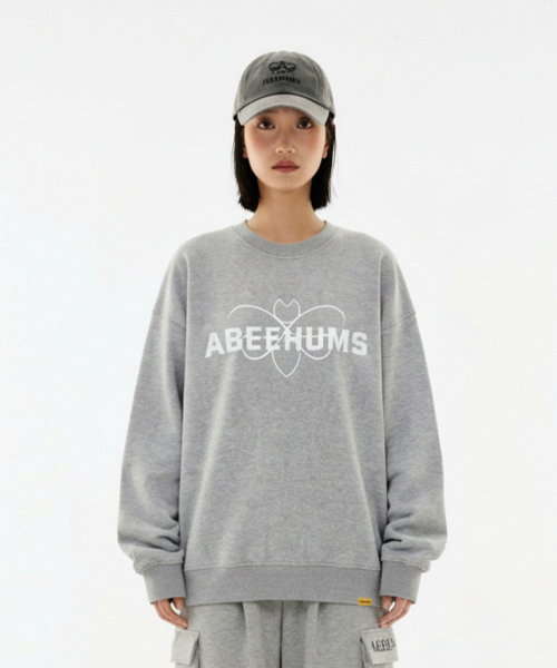 ABEEHUMS（アビハムズ）の「シグネチャーロゴスウェットシャツ ABH357-110 メランジグレー（スウェット・レディース・ミックスグレー・SMALL/MEDIUM）」の3枚目の写真