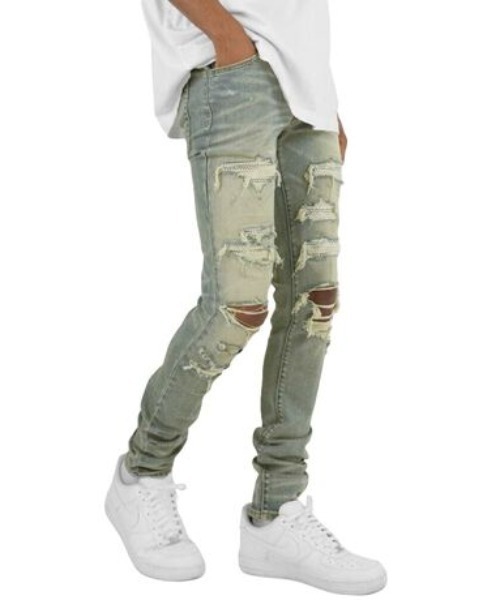 mnml(ミニマル)の「mnml/ミニマル/X201 RHINESTONE SKINNY DENIM(デニムパンツ・メンズ・ブラック/ブルー・34/28/30/29/32)」の1枚目の写真