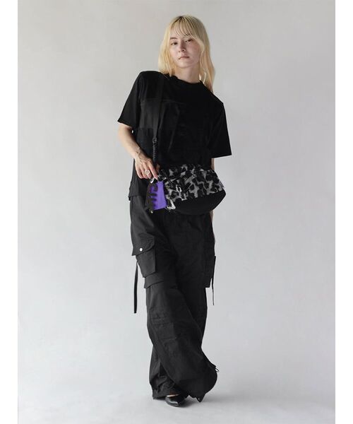 :ETHROF（イーサオブ）の「Fabric Color Block Cord Shoulder Bag（ショルダーバッグ・レディース・ブラック/グレー・FREE）」の6枚目の写真