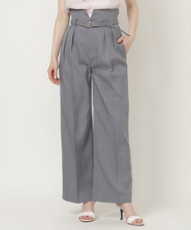 2WAYベルト付きタックワイドパンツ