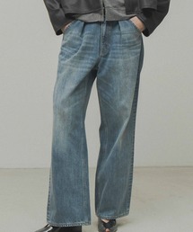 「WHYTO. / ホワイト」tuck design denim