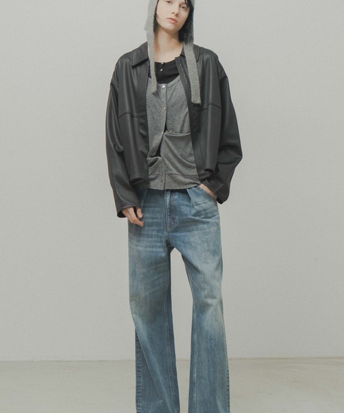 WHYTO.（ホワイト）の「「WHYTO. / ホワイト」tuck design denim（その他パンツ・レディース・インディゴブルー・36/38/40）」の2枚目の写真