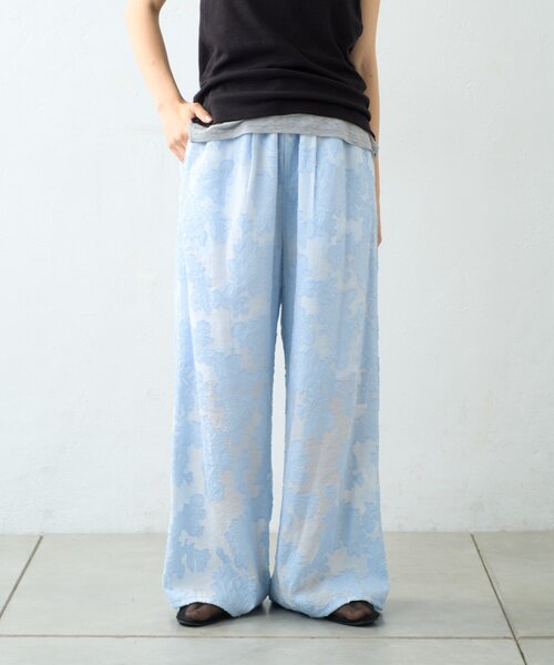 WILLOW(ウィロー)の「【willow】カットジャガードイージーパンツ(その他パンツ・レディース・イエロー/サックスブルー・ONE SIZE)」の7枚目の写真
