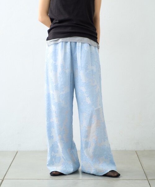 WILLOW(ウィロー)の「【willow】カットジャガードイージーパンツ(その他パンツ・レディース・イエロー/サックスブルー・ONE SIZE)」の8枚目の写真