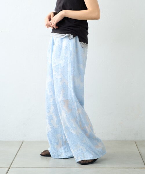 WILLOW(ウィロー)の「【willow】カットジャガードイージーパンツ(その他パンツ・レディース・イエロー/サックスブルー・ONE SIZE)」の9枚目の写真