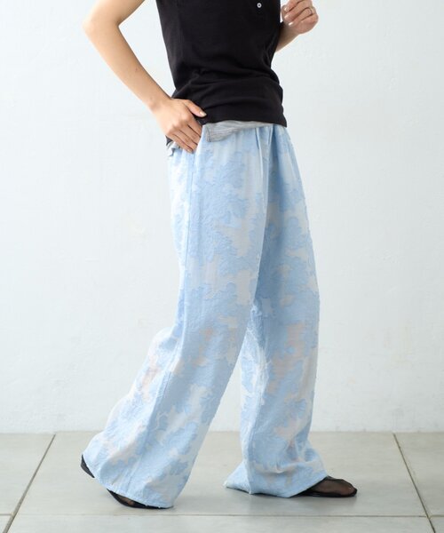 WILLOW(ウィロー)の「【willow】カットジャガードイージーパンツ(その他パンツ・レディース・イエロー/サックスブルー・ONE SIZE)」の11枚目の写真