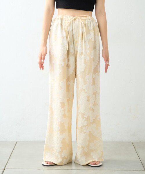 WILLOW(ウィロー)の「【willow】カットジャガードイージーパンツ(その他パンツ・レディース・イエロー/サックスブルー・ONE SIZE)」の12枚目の写真