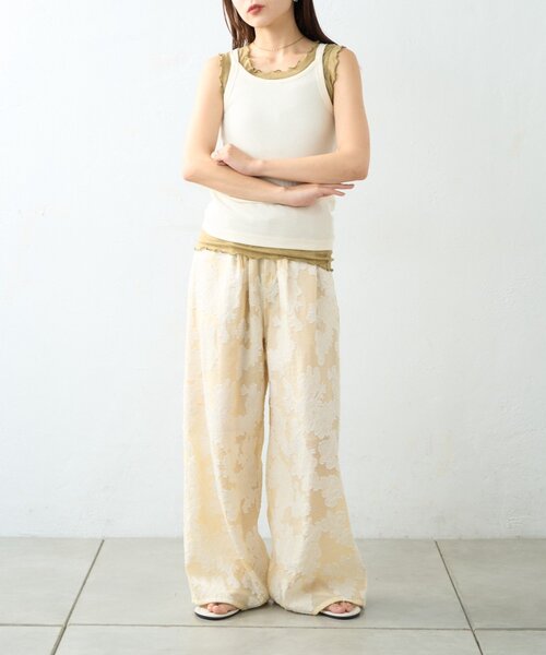 WILLOW(ウィロー)の「【willow】カットジャガードイージーパンツ(その他パンツ・レディース・イエロー/サックスブルー・ONE SIZE)」の20枚目の写真